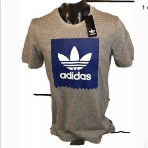 Adidas Grey BlackBird Athletic T-shirt Sz L New